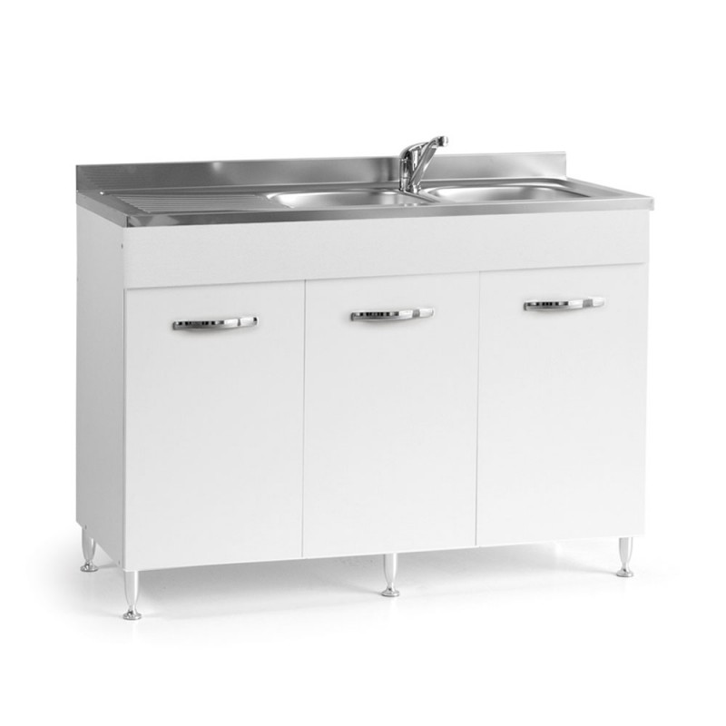 Sottolavello per cucina 3 ante Bianco reversibile Cm 120x50xH 85 (copia)