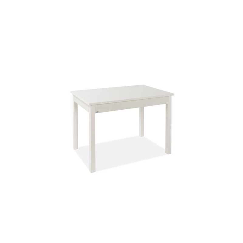 Tavolo pranzo allungabile Bianco Frassinato legno nobilitato cm 60x90-120