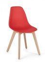 4x Sedia rossa 51.5x46.5x86h in plastica