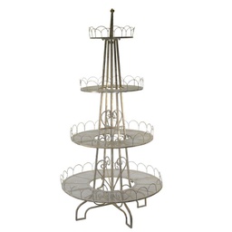 [V6115710000] Albero espositore metallo oro sbiancatocmø100h235