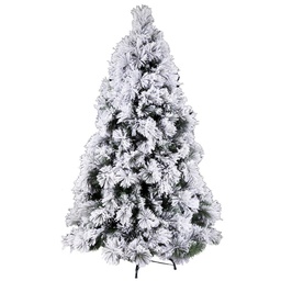 [V6093150005] Albero monte bianco verde innevato cmø100h150 con 489 rami base in metallo