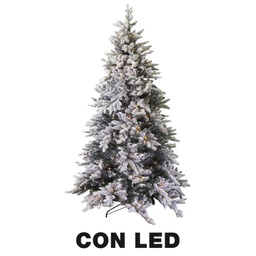 [V6180590000] Albero tallinn innevato 851 rami 230 LED verde cm ø97h180