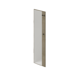 [AZ25994] Appendiabiti con specchio a parete  colore Argilla H182x50x4cm