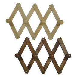 [022779] Appendiabiti estensibile 4 posti - legno chiaro - 1 pz