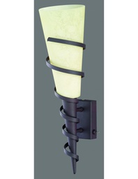 [TRIO200970124] Applique Campo Torcia Olimpica Ruggine e Vetro Scavo Trio Lighting