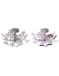 [TRIOR20012017] Applique Flower 2xE14 Cromo Fiori Multicolor Ø38 cm Trio Lighting