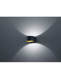 [TRIO223410132] Applique Lacapo Nero e Oro Led Doppia Luce Trio Lighting