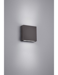 [TRIO229360242] Applique Quadrata Thames Led Doppia Emissione IP54 Antracite 14x14 cm Trio Lighting