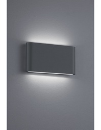 [TRIO227660242] Applique Rettangolare Thames II Led Doppia Emissione IP54 Antracite L17 cm Trio Lighting