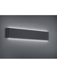 [TRIO226460242] Applique Rettangolare Thames II Led Doppia Luce IP54 Antracite L46 cm Trio Lighting