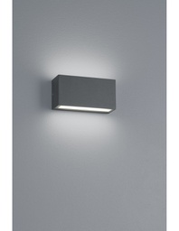 [TRIO226960242] Applique Rettangolare Trent Led IP65 Antracite Doppia Emissione Trio Lighting