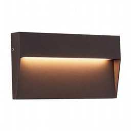 [SOV99158/27] Applique Segnapasso Tondo in Alluminio Pressofuso 6W 777 Lumen 4000°K IP65 caffe'