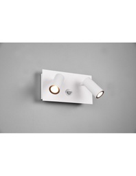 [TRIO222969231] Applique Tunga IP54 Doppio Spot Led Bianco Orientabile Con Sensore Trio Lighting