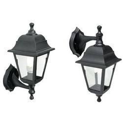 [SOV430/06] Applique Up &amp; Down E27 In Resina  linea devil  nero