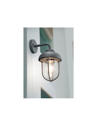 [TRIO202760142] Applique da Ingresso Duero Antracite Lanterna Vetro Trio Lighting