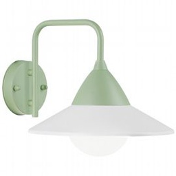 [SOV97782/24] Applique in alluminio e metallo, diffusore in termoplastico opalino, consumo 20W