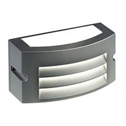 [SOV98492/16] Applique in alluminio pressofuso con diffusore opalino - Luce calda - 10W - 840 lumen - IP54 grafite