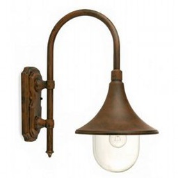 [SOV347/11] Applique in alluminio pressofuso con diffusore trasparente - Altezza max lampada 150mm - Alimentazione 230V - Potenza massima lampade 60W ruggine