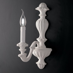 [BL180-AP1-BCO] Applique in legno Bianco shabby una luce 25x h40 cm