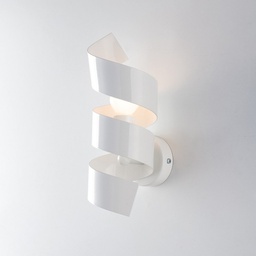 [1998610] Applique moderna spirale  in ferro una luce Bianco 13x h28 cm