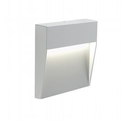 [SOV98154/02] Applique quadrata in alluminio pressofuso con diffusore satinato - 3W, 361 lumen, luce calda bianco