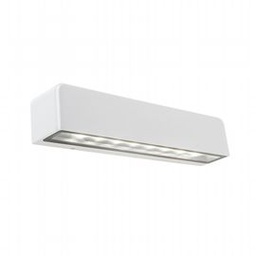 [SOV98178/02] Applique segnapasso in alluminio pressofuso con diffusore in vetro trasparente bianco