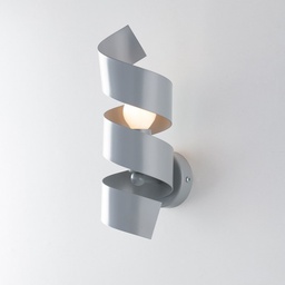 [1998616] Applique spirale in ferro una luce Grigio 13x h28 cm