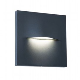 [SOV98202/16] Applique tonda in alluminio pressofuso con diffusore satinato - 3W, 340 lumen, luce calda bianco