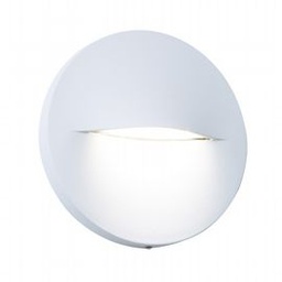 [SOV99201/02] Applique tonda in alluminio pressofuso con diffusore satinato - Luce naturale grafite