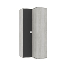 [FZ98706] Armadio 98x96x223h angolare bianco consumato antracite