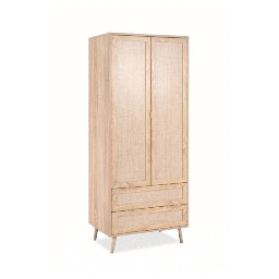 [FZ99102] Armadio Bali 60A 2 ante e 2 cassetti effetto vimini