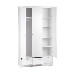 [FZ97316] (2c) Armadio Landwood18 bianco tre ante e tre cassetti