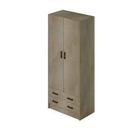 [AZ25918] Armadio due ante con cassetti colore Argilla H210x90x52cm