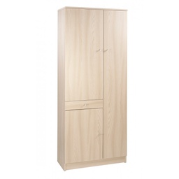 [A32300OLK] Armadio multiuso tre ante un cassetto Olmo Chiaro 77x34x h183 cm