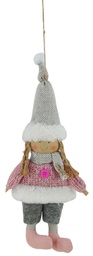 [V9148530000] Bambina abito rosa sciarpa nbr-1209 cm.12 x 2 h 35
