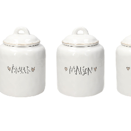 [19907374] Barattolo Con Coperchio 1600 Cc Amour Stoneware Bianco