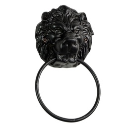 [V6532770000] Battaglio anello ghisa leone cm15,5x6h24,5