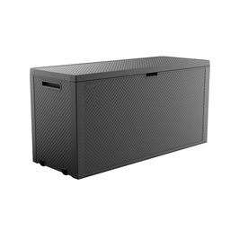 [K249384] Baule Emily box in resina finitura intrecciata colore grafite 118x45xh.57 cm
