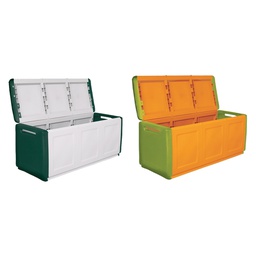 [DFL805025] Baule Portatutto Cm  96 X 53 X H 57 - Tortora/Ecru