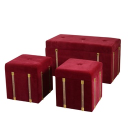 [V3813850000] Baule velluto 1-2 bordeaux cm 80x40h44
