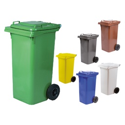 [DFL613132] Bidone Immondizia Carrellato Lt. 240 - Cm 73 X 58 X 106 Verde