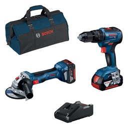 [CAP1893] Bosch-B Superkit 18V Trapano Smerigliatrice più 2 Batterie