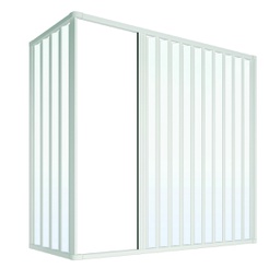[DFLEX-100-TV2-170] Box Vasca Soffietto 2 Lati Riducibile Mod. Mery Lux