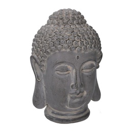 [V5863850000] Buddha resina grigio cm 21x20h32