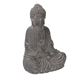 [V5863870000] Buddha resina grigio cm 27x20h39