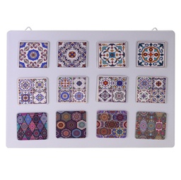 [V1863570000] Calamita metallo set 12 pezzi ass decoro c-espositore cm6x6