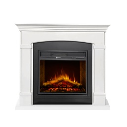 [8056157804871] Camino elettrico caminetto da terra in legno Bianco 107x24x95,2