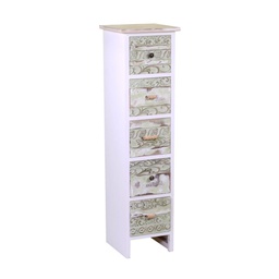 [V8038500000] Cassettiera Maiorca verde 5 cassetti