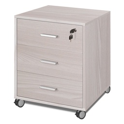 [A733OLOL] Cassettiera per ufficio tre cassetti con ruote Olmo 50x41x h70 cm