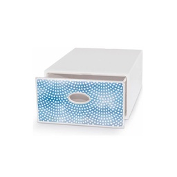 [1905478] Cassetto contenitore multiuso da riordino 28x40x15 H qbox Aqua Domopak